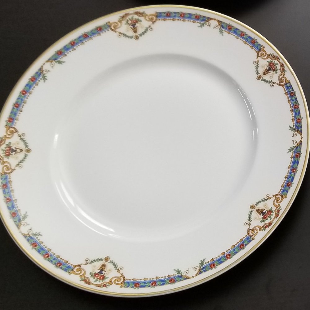 L. Bernardaud & Co. Limoges 2 Dinner Plates & 1 Soup Bowl & 1 Muffin Dish no lid